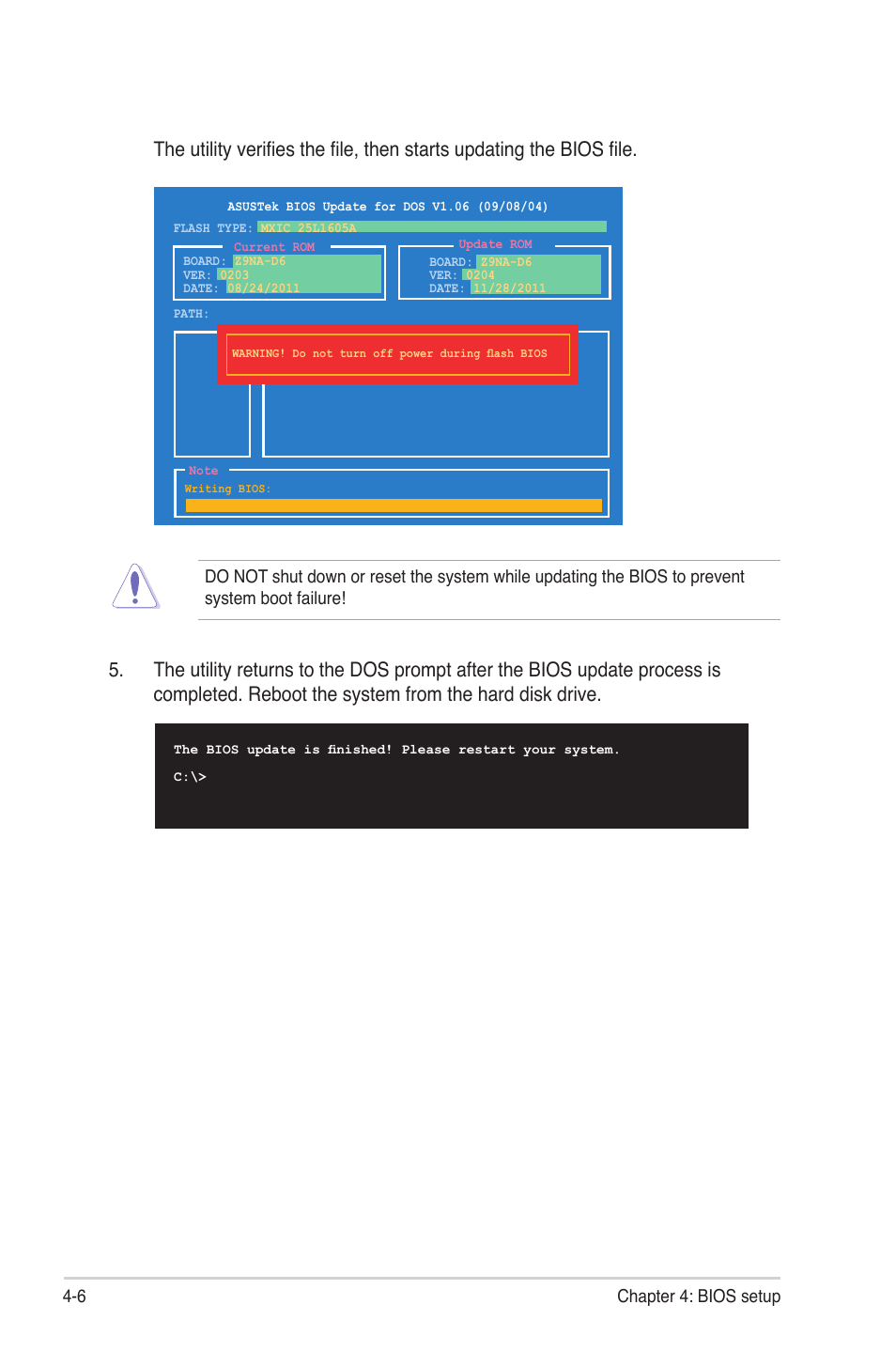 6 chapter 4: bios setup | Asus Z9NA-D6 User Manual | Page 66 / 188