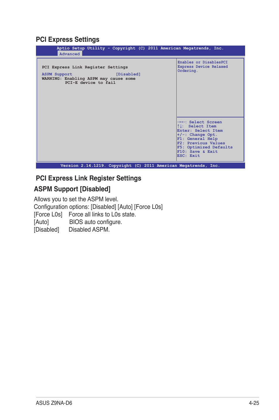 Pci express settings | Asus Z9NA-D6 User Manual | Page 85 / 188