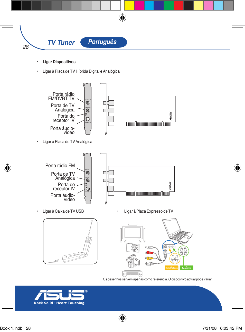 Tv tuner, Português, Porta rádio fm | Asus My Cinema-U3000Hybrid User Manual | Page 29 / 146