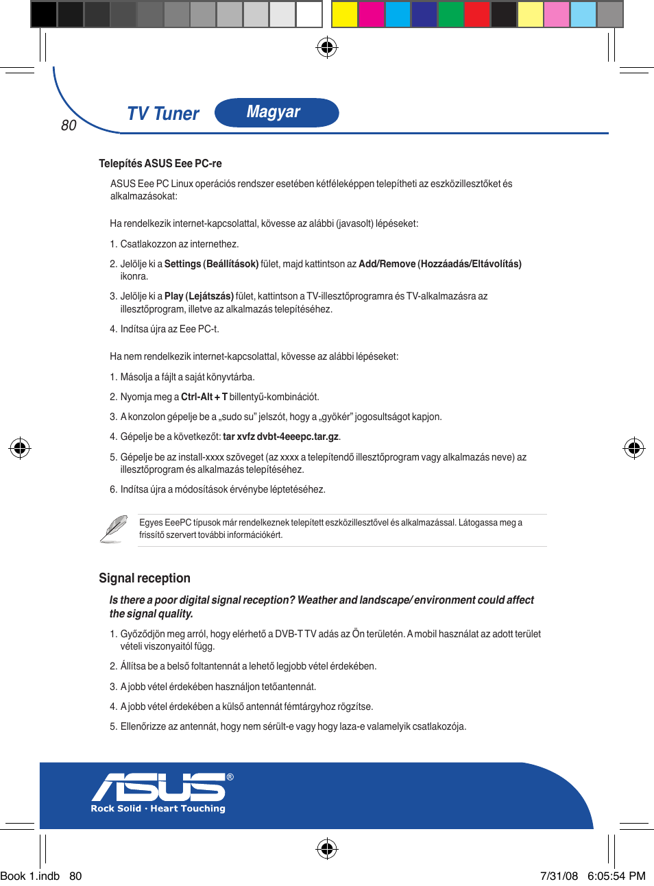 Tv tuner, Magyar | Asus My Cinema-U3000Hybrid User Manual | Page 81 / 146