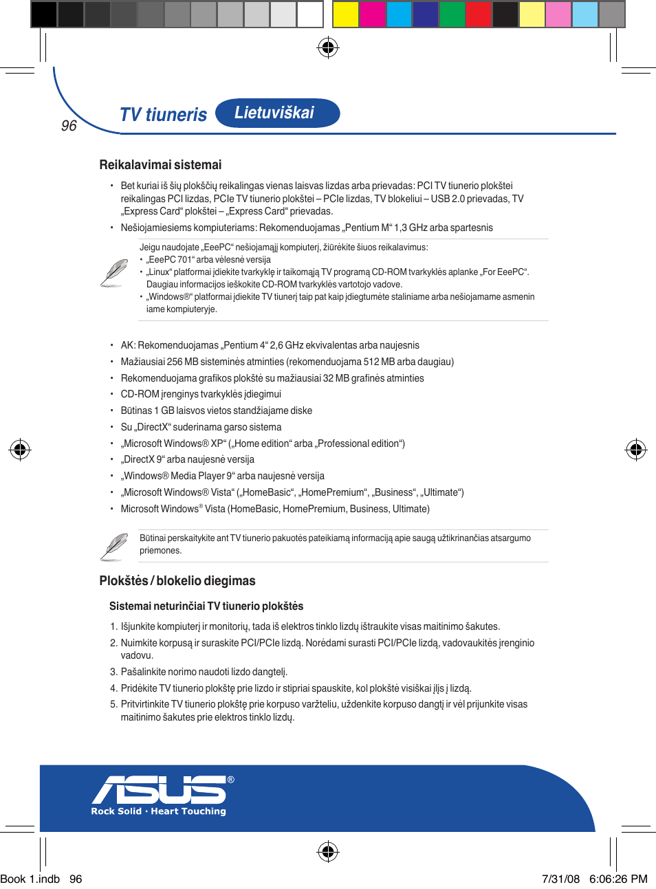 Tv tiuneris, Lietuviškai | Asus My Cinema-U3000Hybrid User Manual | Page 97 / 146