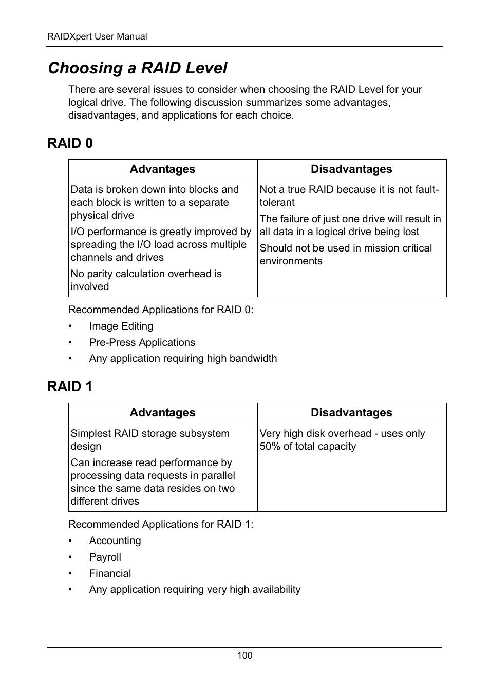 Choosing a raid level, Raid 0, Raid 1 | Raid 0 raid 1 | Asus M3A78-EMH HDMI User Manual | Page 106 / 120