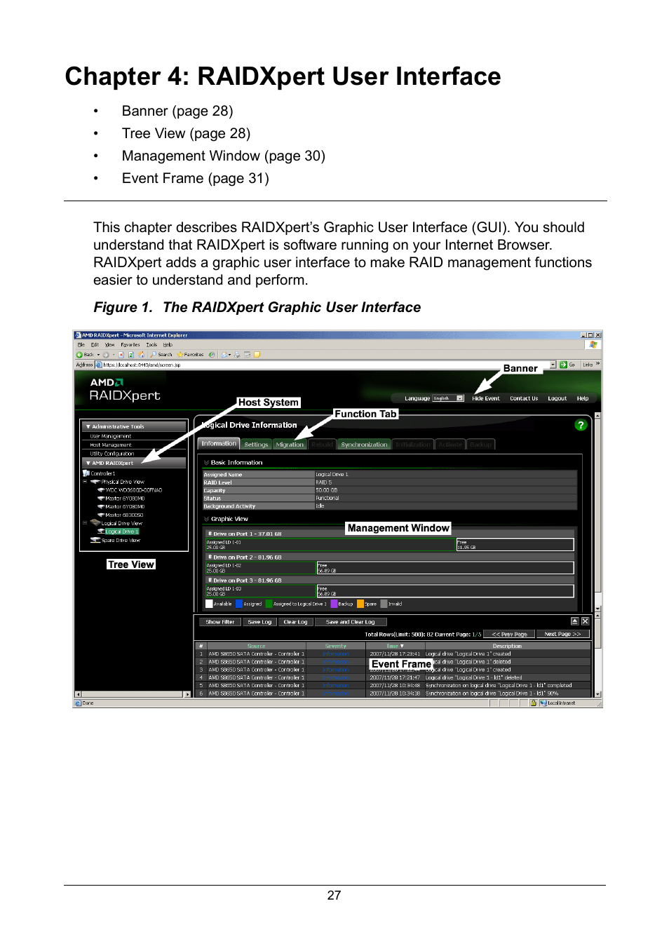 Chapter 4: raidxpert user interface | Asus M3A78-EMH HDMI User Manual | Page 33 / 120