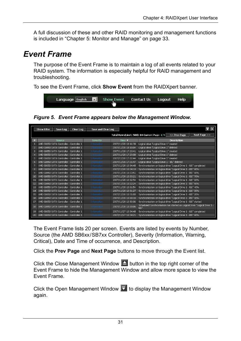 Event frame | Asus M3A78-EMH HDMI User Manual | Page 37 / 120