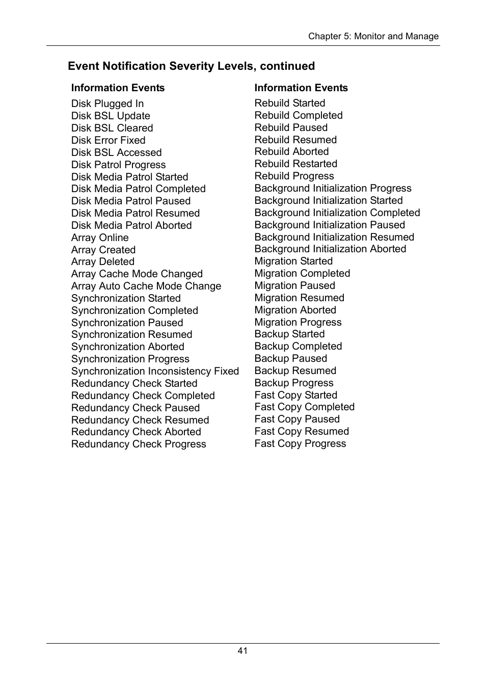 Event notification severity levels, continued | Asus M3A78-EMH HDMI User Manual | Page 47 / 120