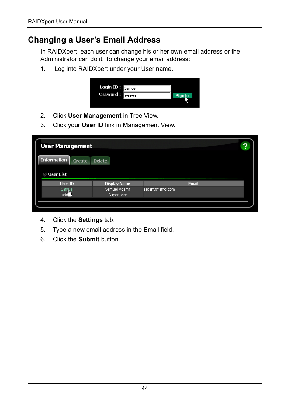 Changing a user’s email address | Asus M3A78-EMH HDMI User Manual | Page 50 / 120