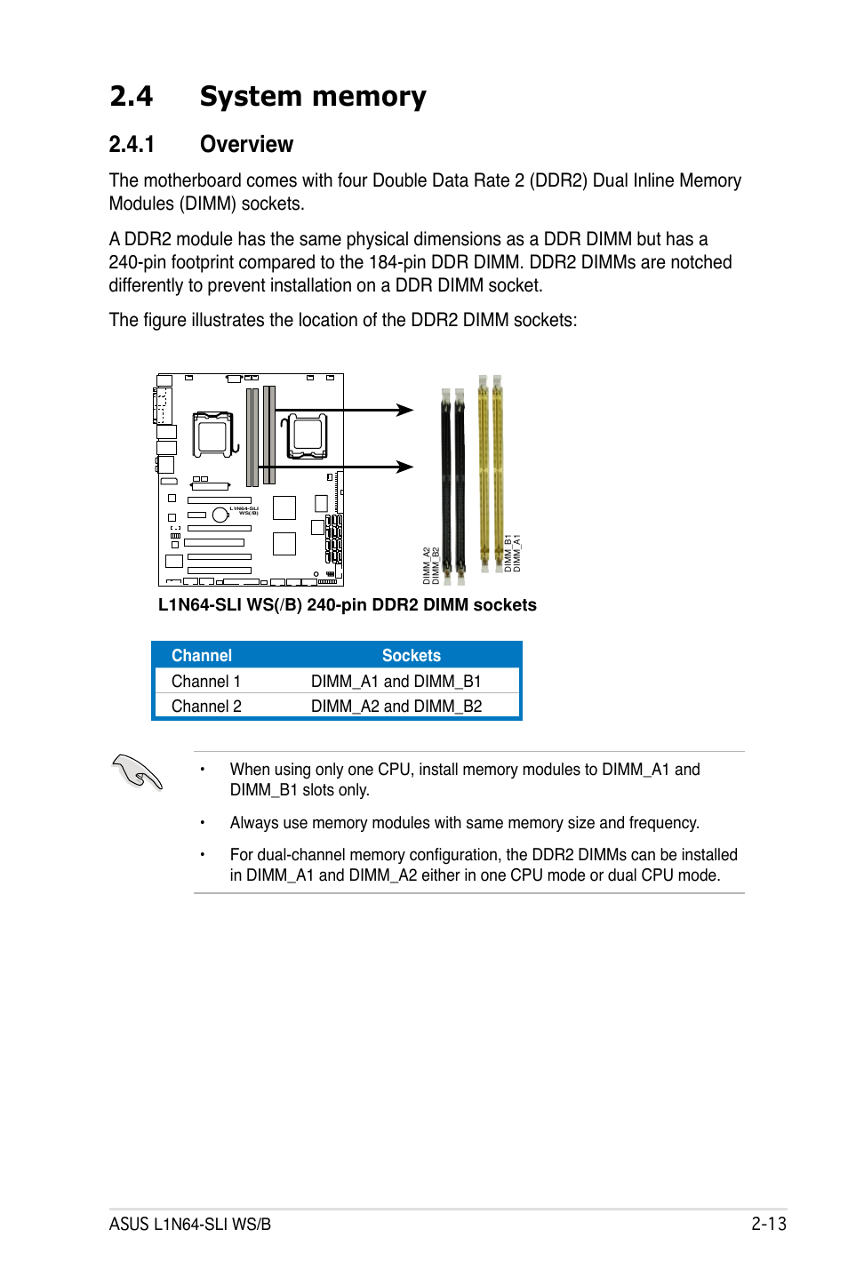 1 overview | Asus L1N64-SLI WS/B User Manual | Page 33 / 108