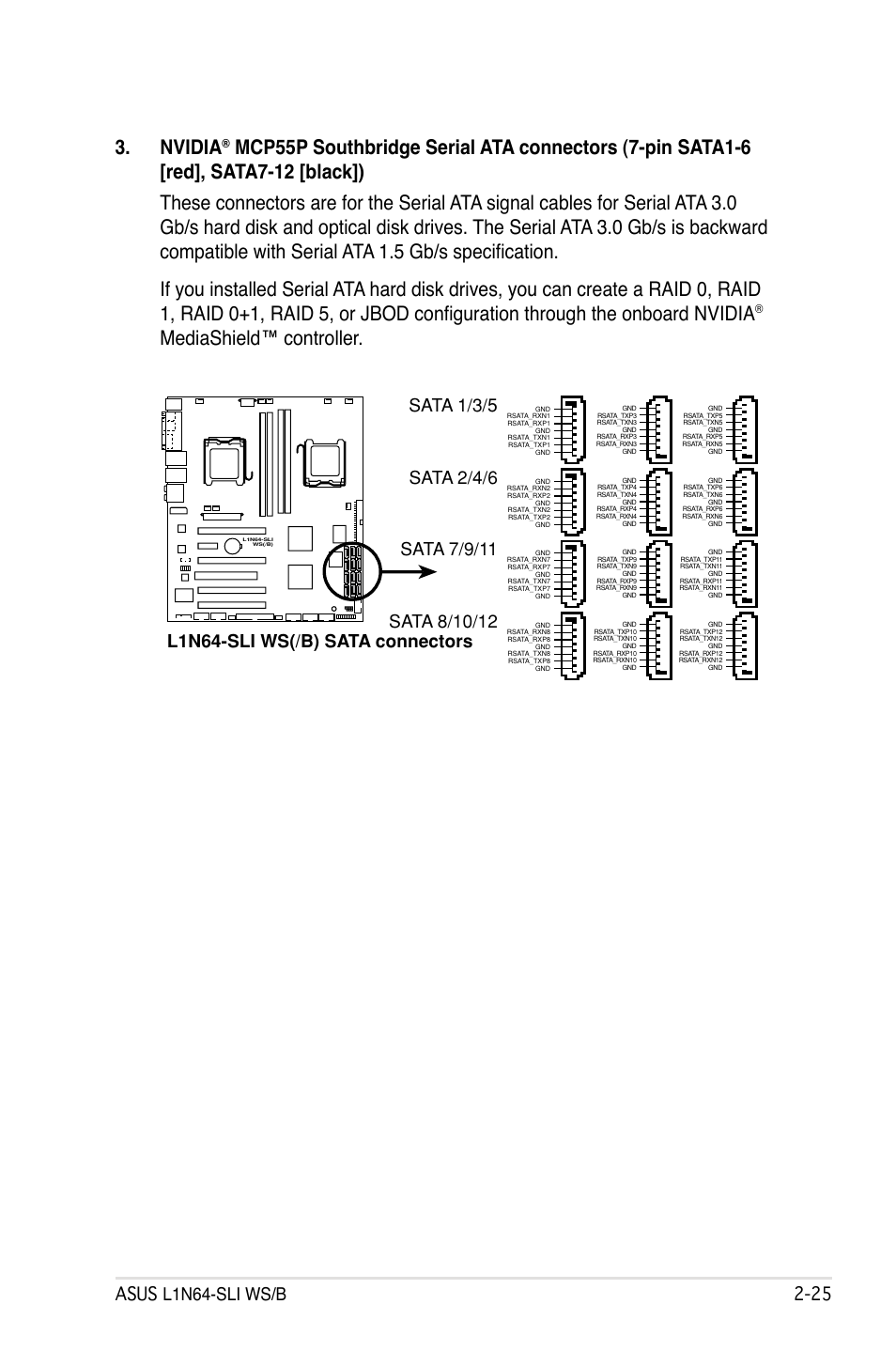 Nvidia, Mediashield™ controller | Asus L1N64-SLI WS/B User Manual | Page 45 / 108