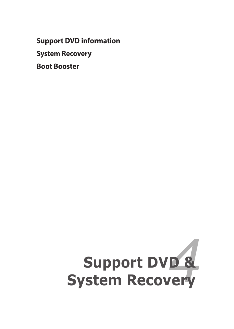 Chapter 4: support dvd & system recovery, Chapter 4, Support dvd & system recovery | Asus Eee PC 1201T User Manual | Page 45 / 62