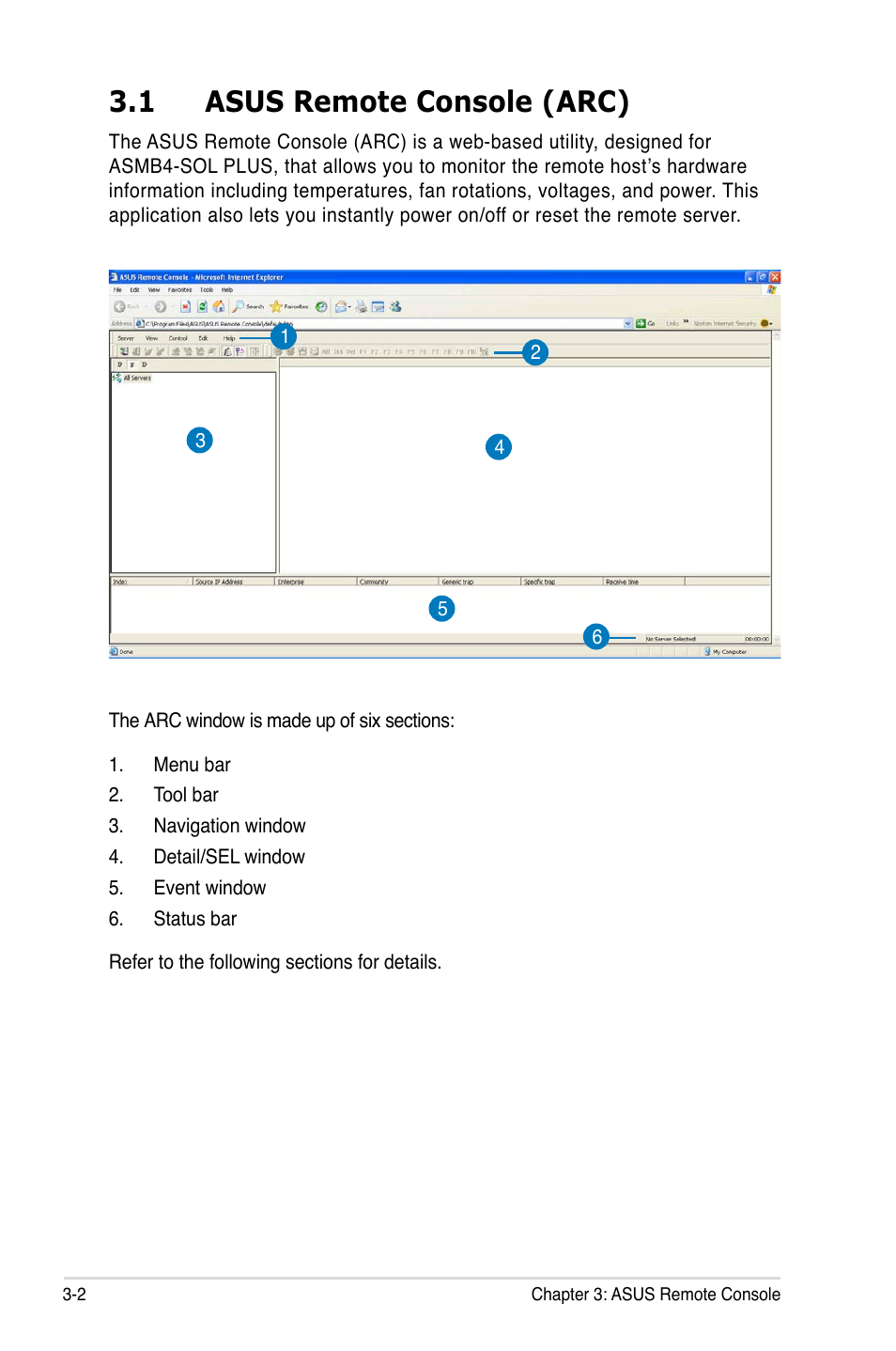 1 asus remote console (arc), Asus remote console (arc) -2 | Asus ASMB4-iKVM User Manual | Page 34 / 76