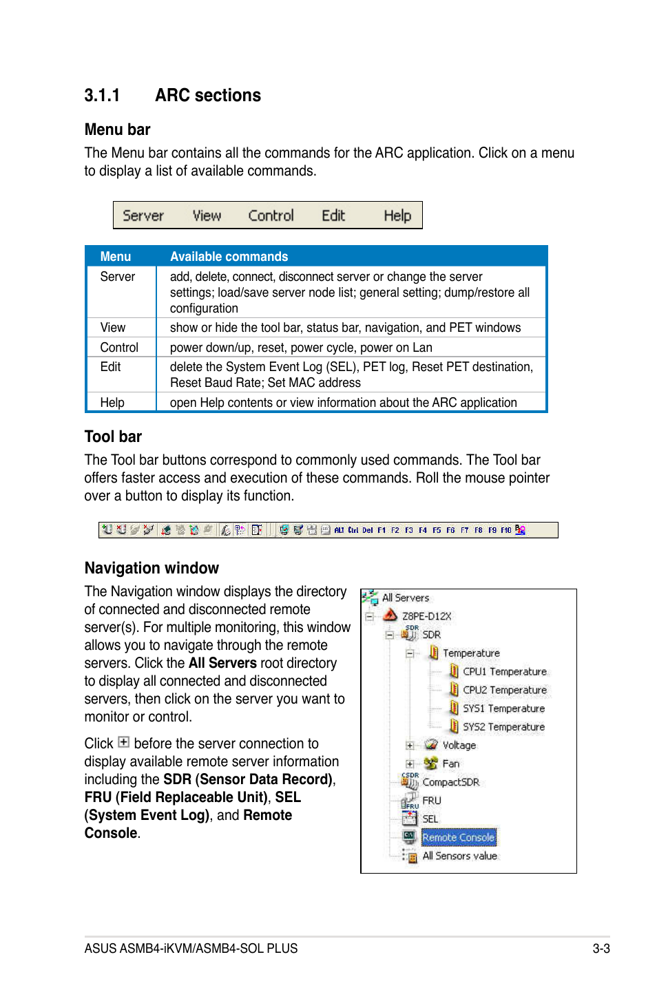 1 arc sections, Arc sections -3 | Asus ASMB4-iKVM User Manual | Page 35 / 76