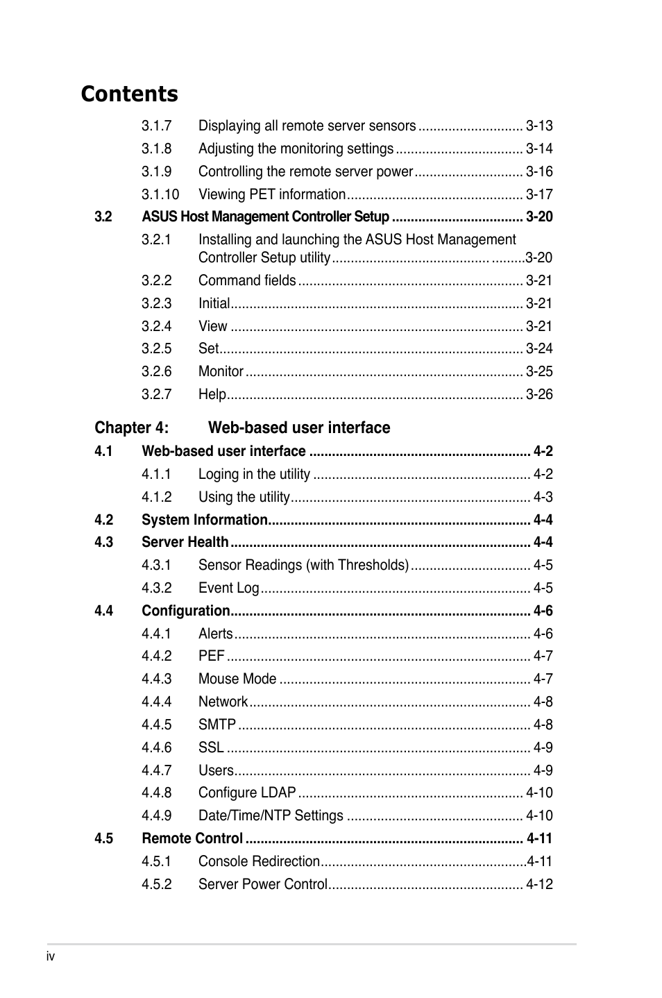 Asus ASMB4-iKVM User Manual | Page 4 / 76