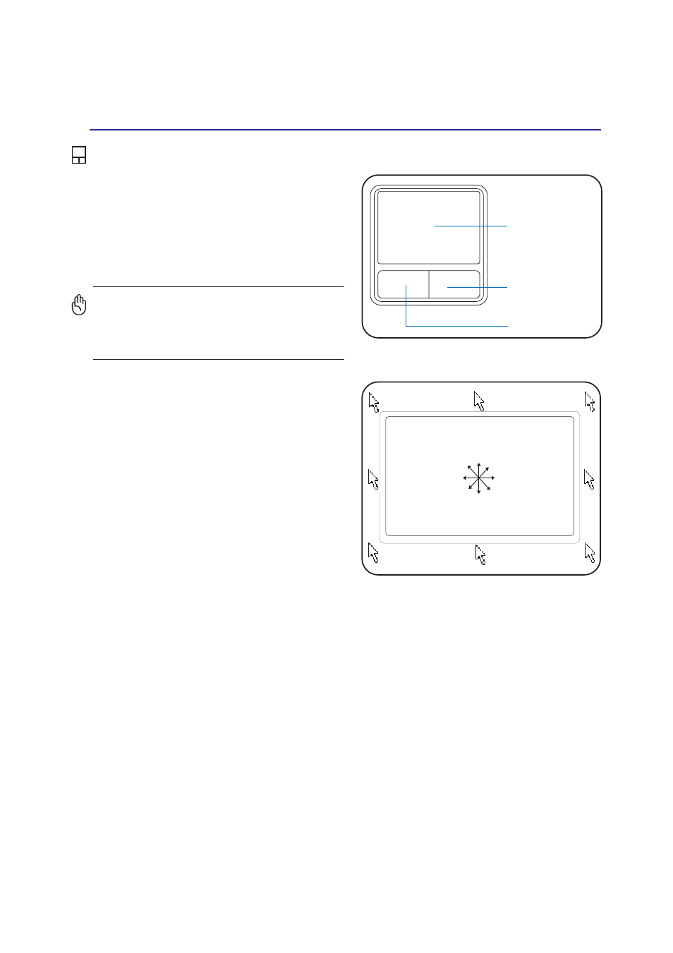 Pointing device, Using the touchpad | Asus Z91ER User Manual | Page 35 / 68