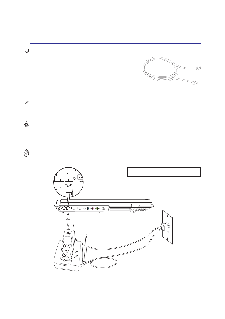 Modem connection | Asus Z91ER User Manual | Page 43 / 68