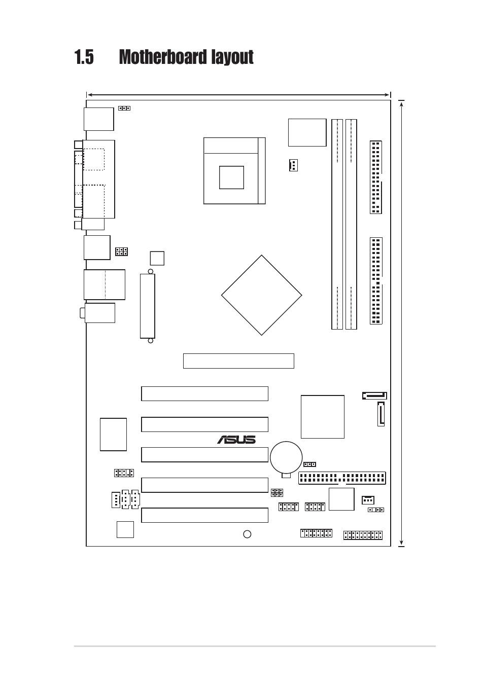 5 motherboard layout, Pci1, Pci2 pci3 pci4 pci5 | P4p800s se, Super i/o, Intel ich5, Intel | Asus P4P800S SE User Manual | Page 17 / 78