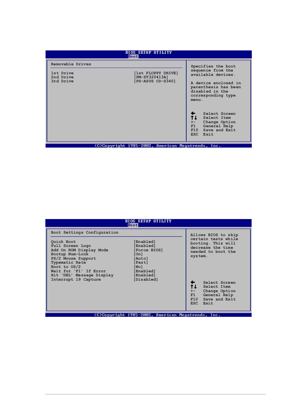 2 removable drives, 3 boot settings configuration, Quick boot [enabled | Asus P4P800S SE User Manual | Page 67 / 78