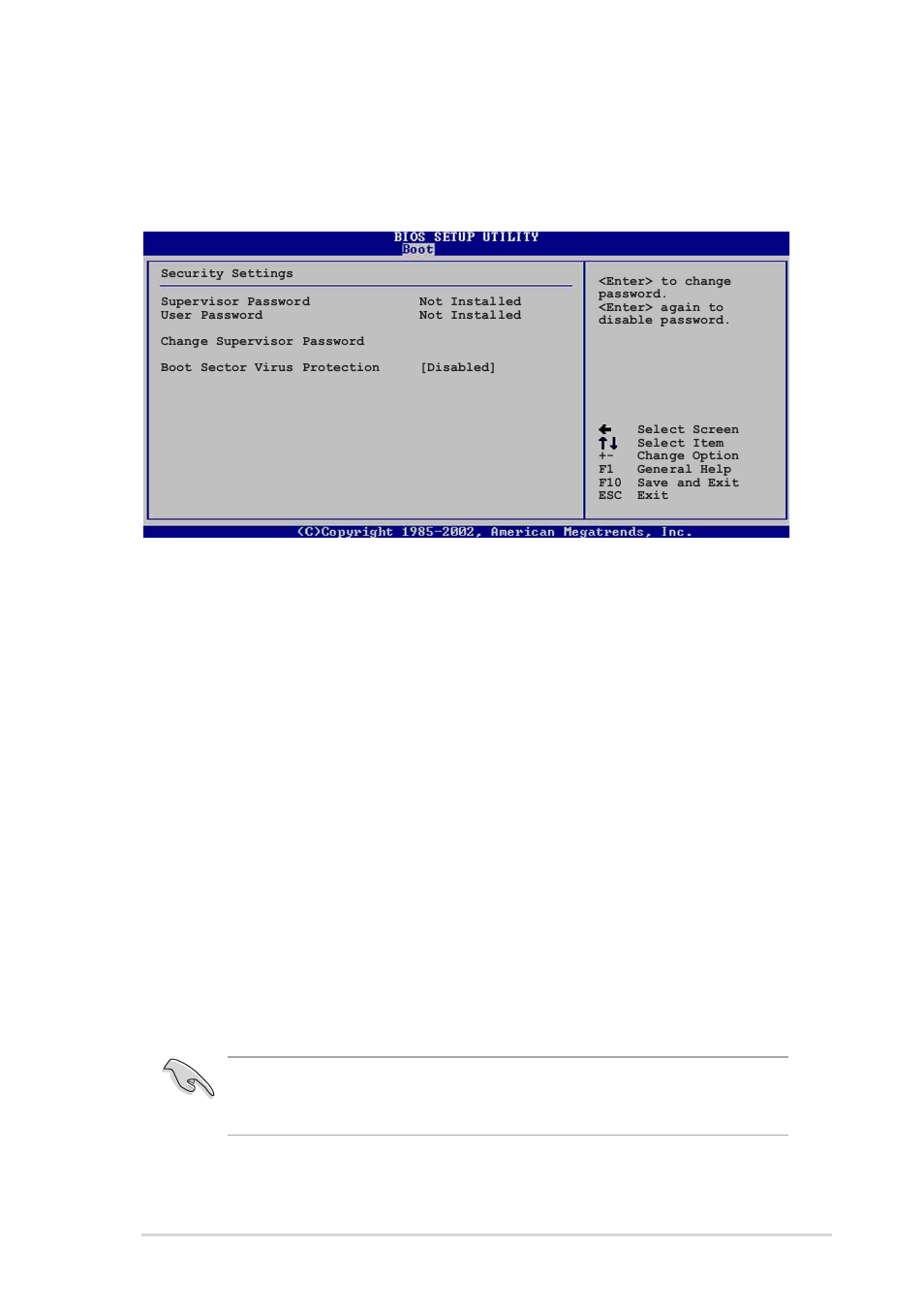 4 security, Change supervisor password | Asus P4P800S SE User Manual | Page 69 / 78