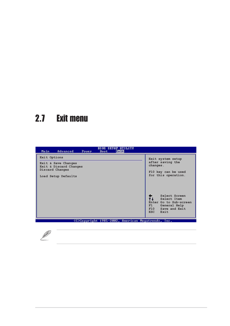 7 exit menu | Asus P4P800S SE User Manual | Page 71 / 78