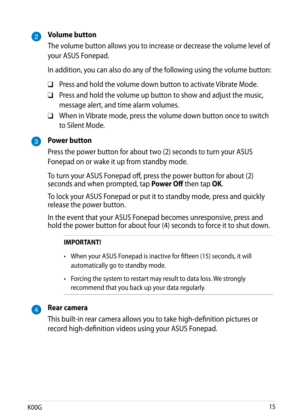Asus Fonepad Note 6 User Manual | Page 15 / 102