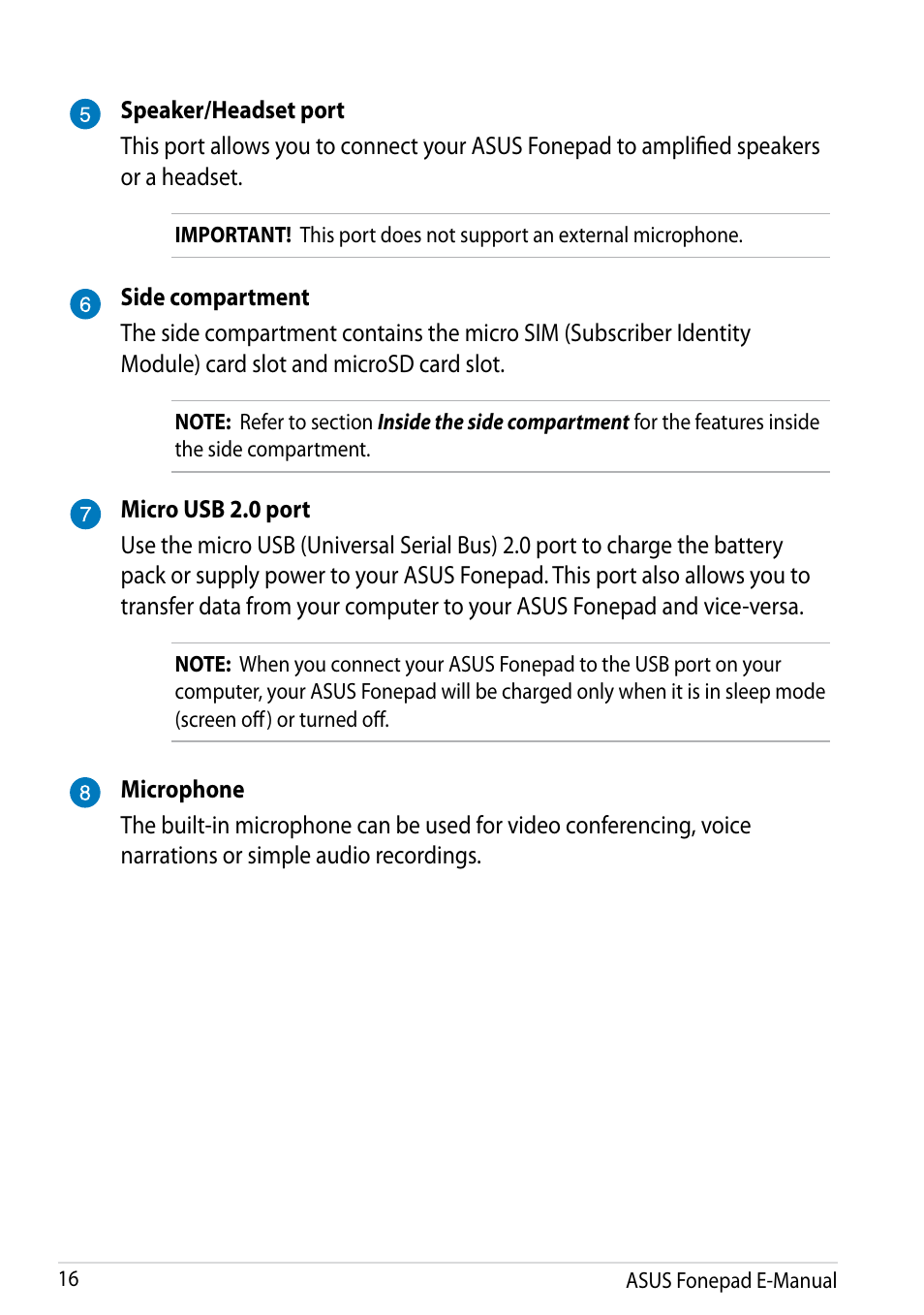 Asus Fonepad Note 6 User Manual | Page 16 / 102