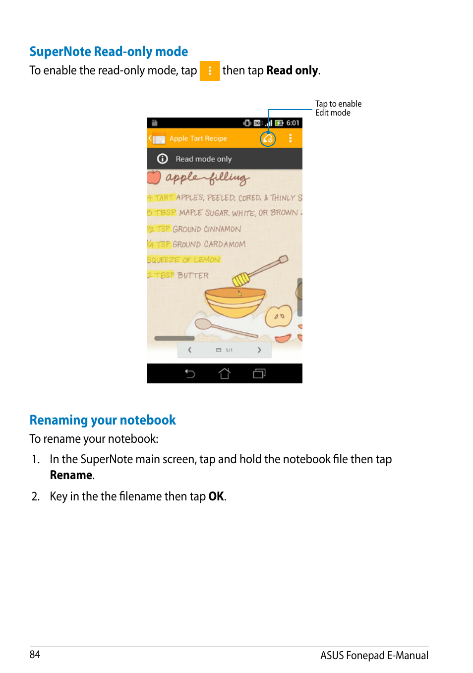 Asus Fonepad Note 6 User Manual | Page 84 / 102