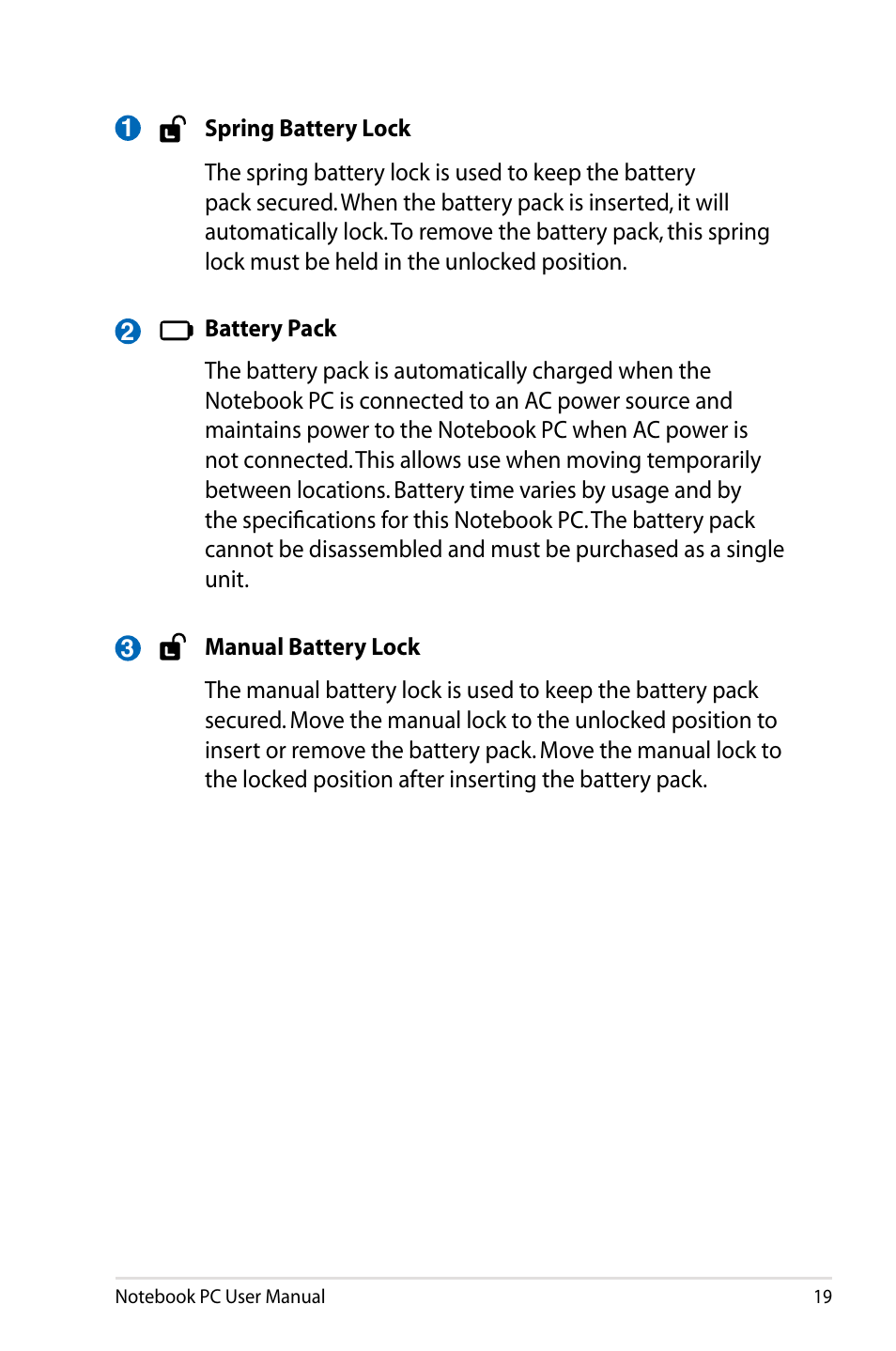 Asus Pro55VA User Manual | Page 19 / 108