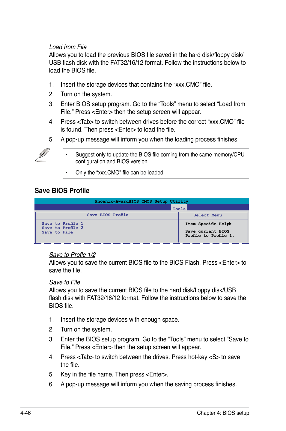 Save bios profile | Asus Crosshair II Formula User Manual | Page 118 / 186