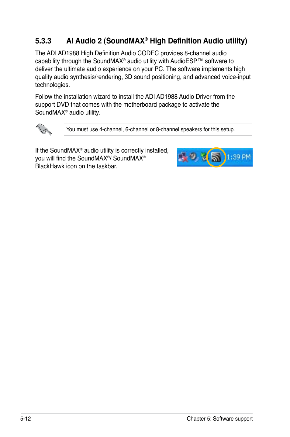 Ai audio 2 (soundmax, High definition audio utility) -12, 3 ai audio 2 (soundmax | High definition audio utility) | Asus Crosshair II Formula User Manual | Page 134 / 186