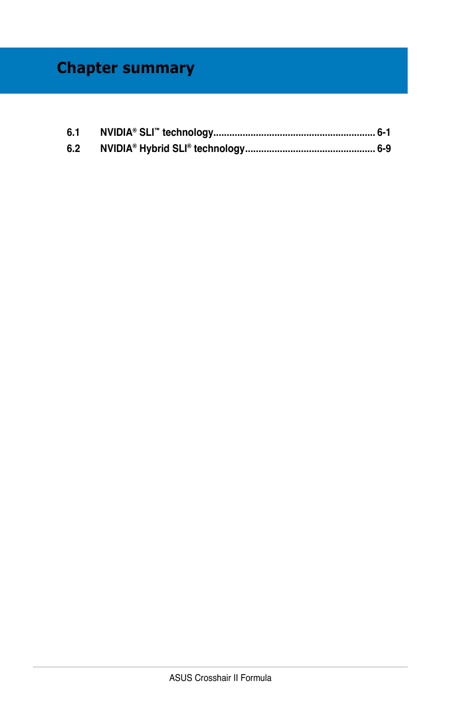 Chapter summary | Asus Crosshair II Formula User Manual | Page 168 / 186