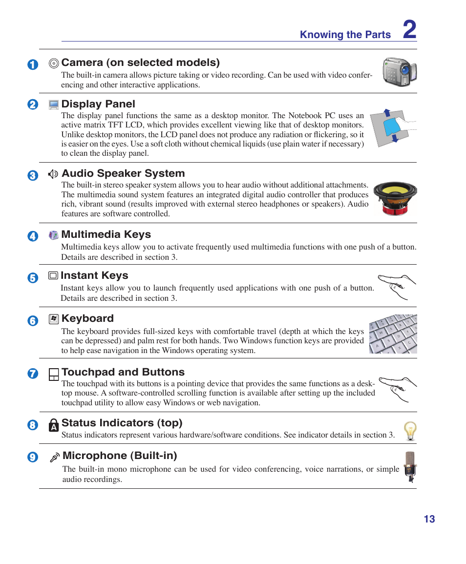 Asus W2W User Manual | Page 13 / 87