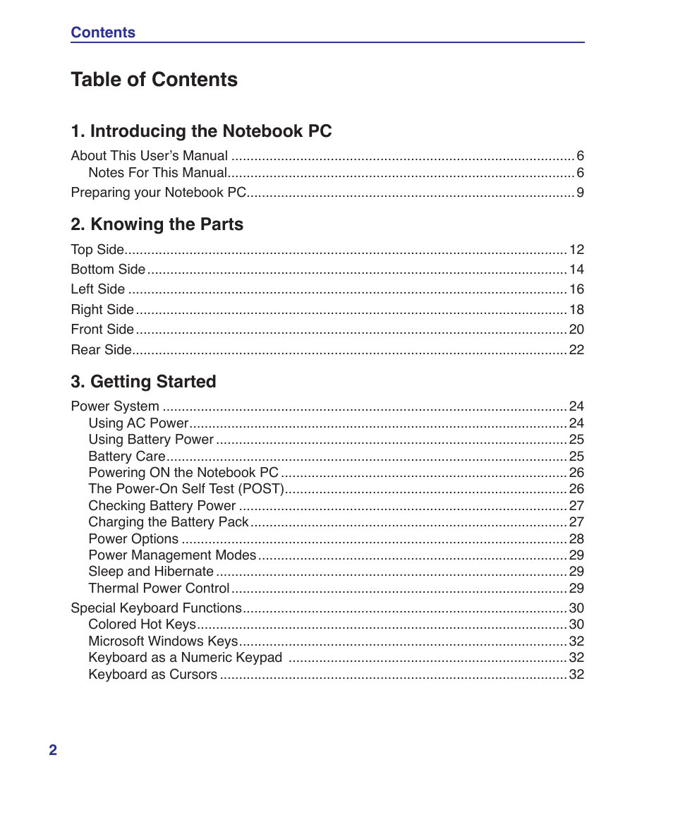 Asus W2W User Manual | Page 2 / 87