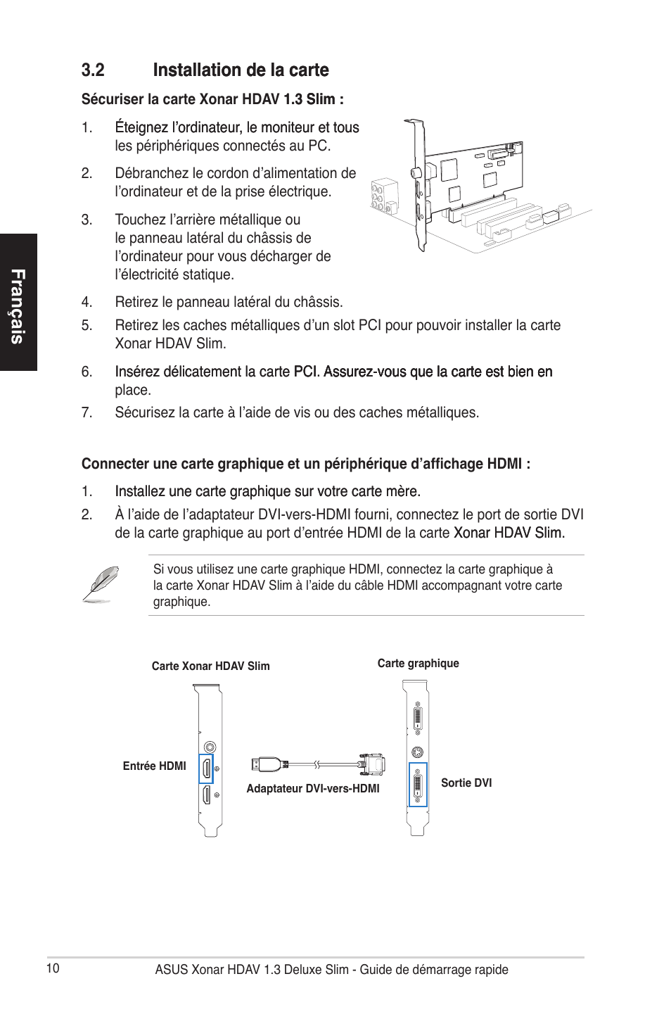 Asus Xonar HDAV1.3 Slim User Manual | Page 11 / 43