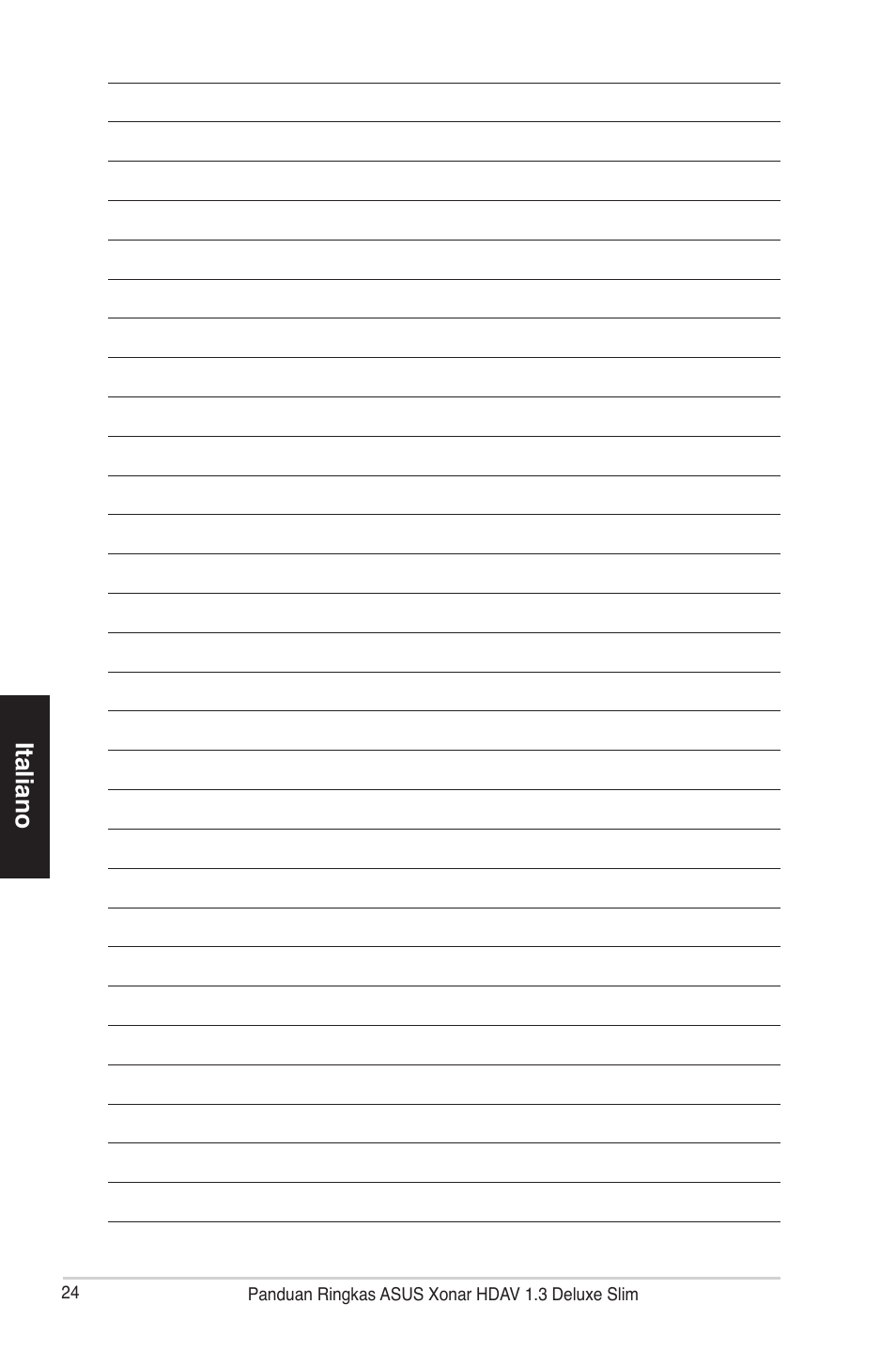 Italiano | Asus Xonar HDAV1.3 Slim User Manual | Page 25 / 43