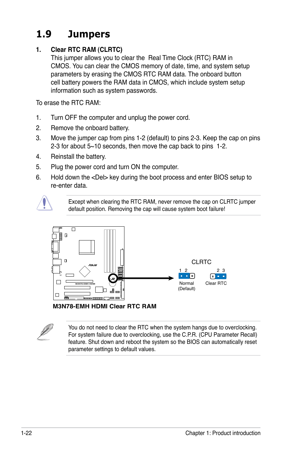 9 jumpers | Asus M3N78-EMH HDMI User Manual | Page 34 / 96