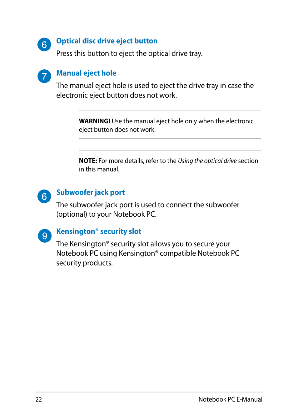 Asus R750JV User Manual | Page 22 / 136