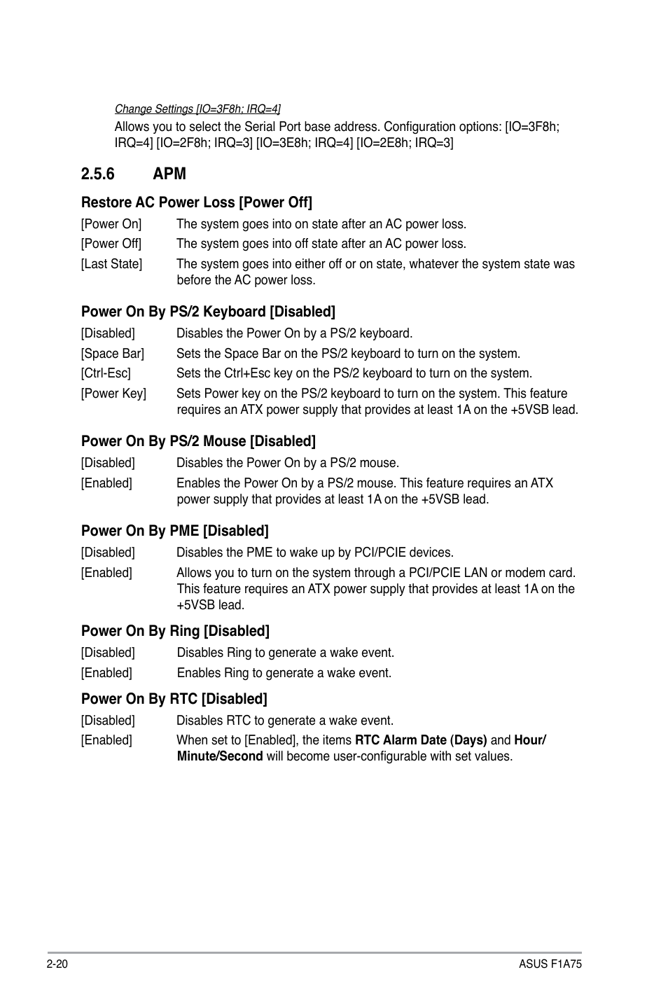 6 apm, Apm -20 | Asus F1A75 User Manual | Page 60 / 70