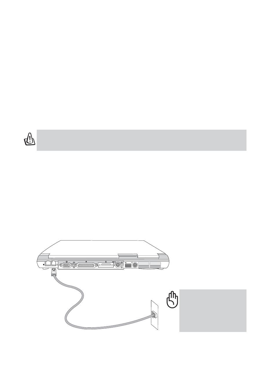 Modem and network connections, Modem connection | Asus L4L User Manual | Page 47 / 57