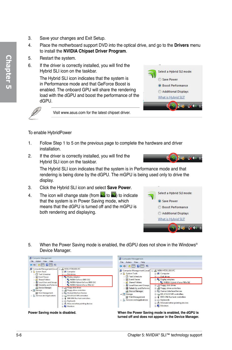 Chapter 5 | Asus M4N98TD EVO User Manual | Page 116 / 118