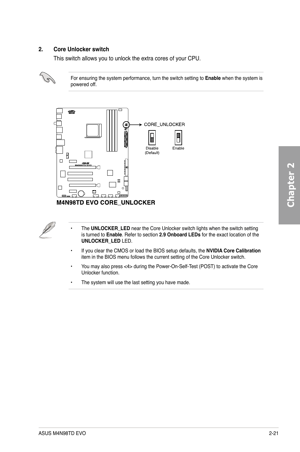 Chapter 2 | Asus M4N98TD EVO User Manual | Page 39 / 118