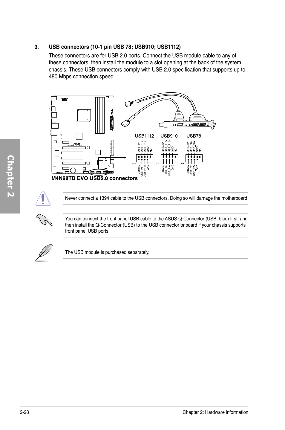 Chapter 2 | Asus M4N98TD EVO User Manual | Page 46 / 118