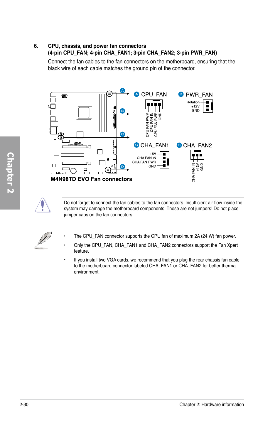 Chapter 2 | Asus M4N98TD EVO User Manual | Page 48 / 118