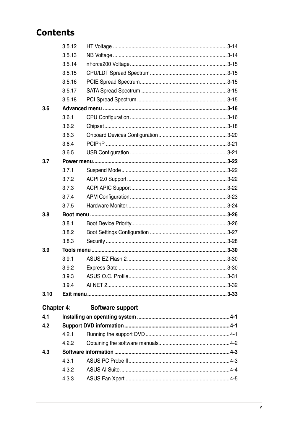 Asus M4N98TD EVO User Manual | Page 5 / 118