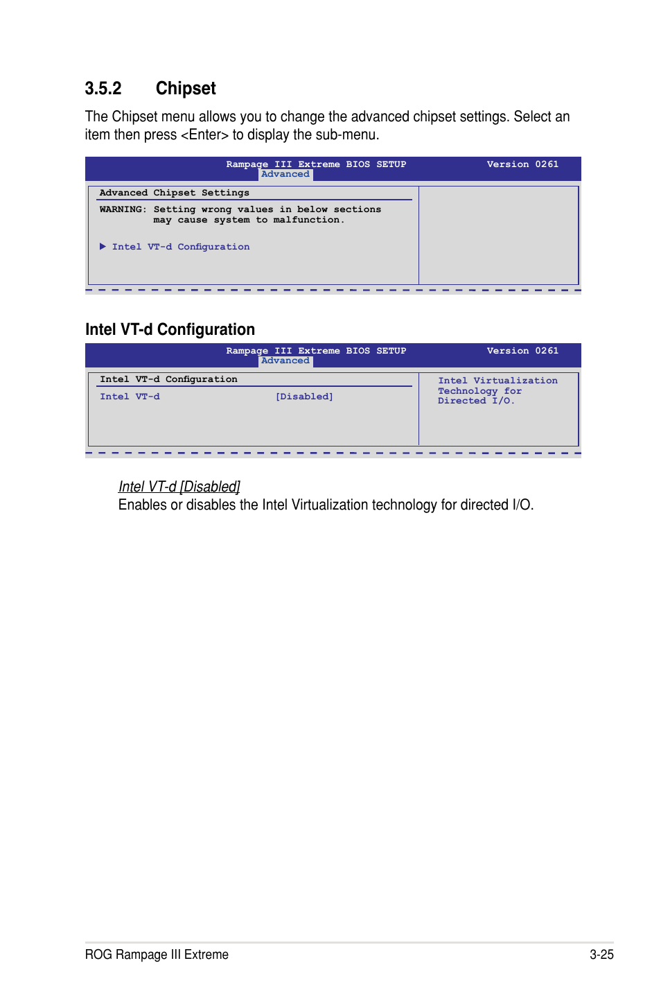 2 chipset, Intel vt-d configuration | Asus Rampage III Extreme User Manual | Page 111 / 190