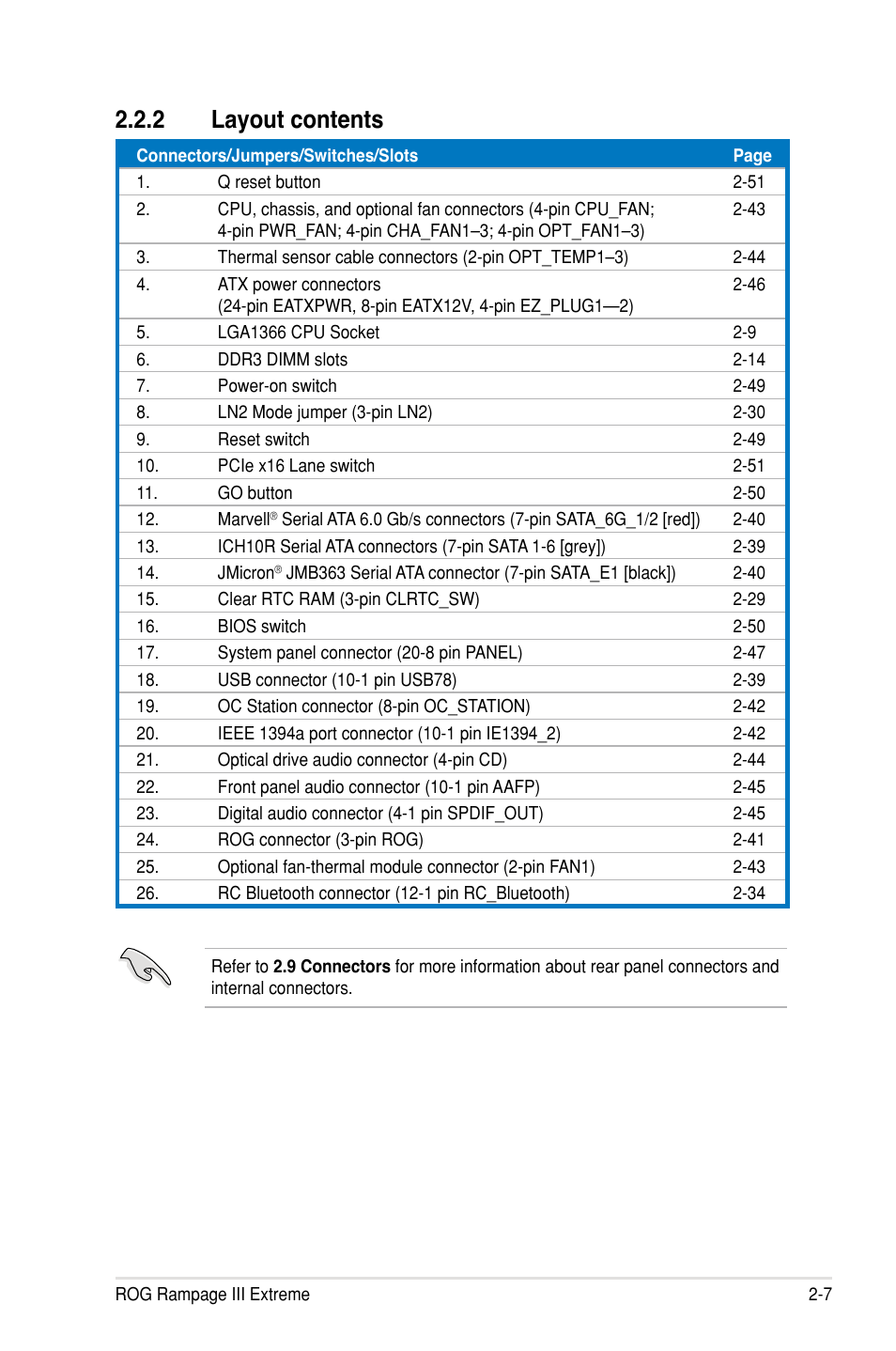 2 layout contents | Asus Rampage III Extreme User Manual | Page 37 / 190