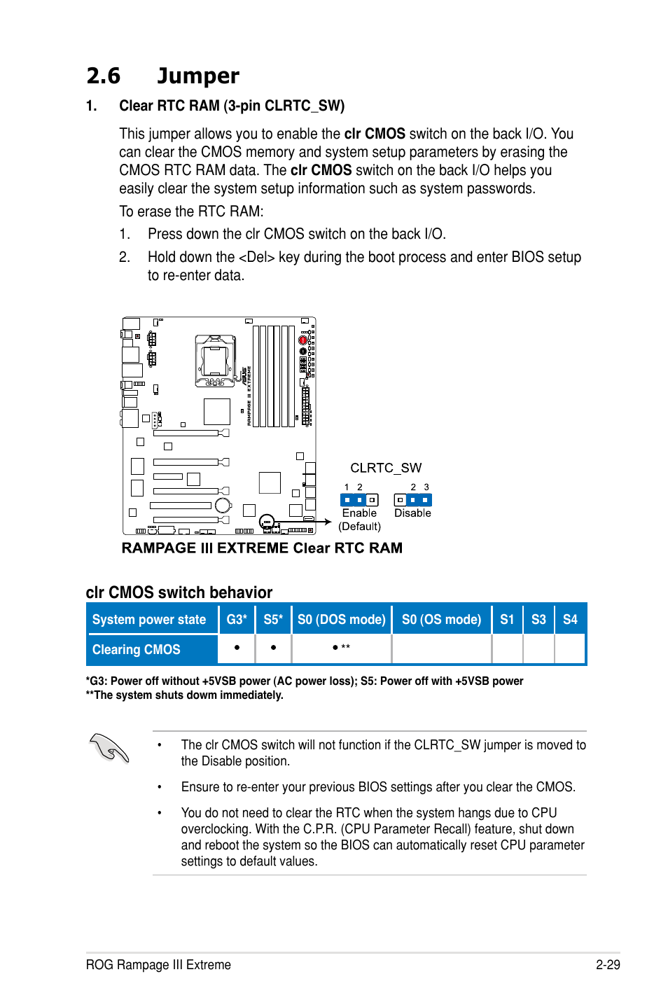 6 jumper | Asus Rampage III Extreme User Manual | Page 59 / 190