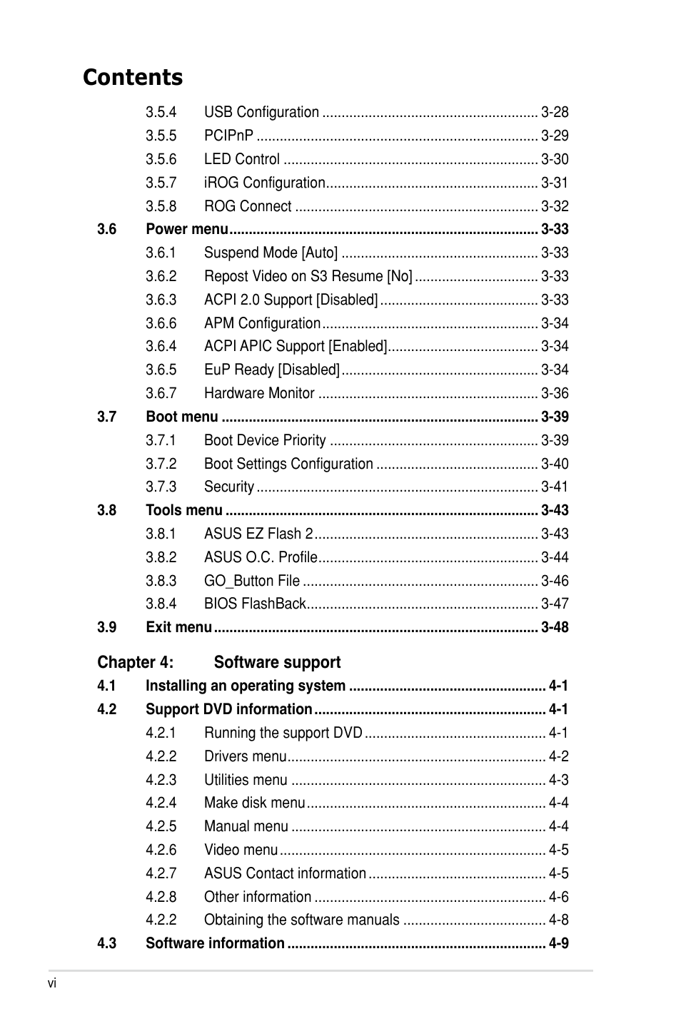 Asus Rampage III Extreme User Manual | Page 6 / 190