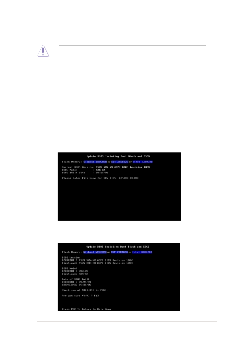 2 updating bios procedures | Asus P4B266 User Manual | Page 71 / 136