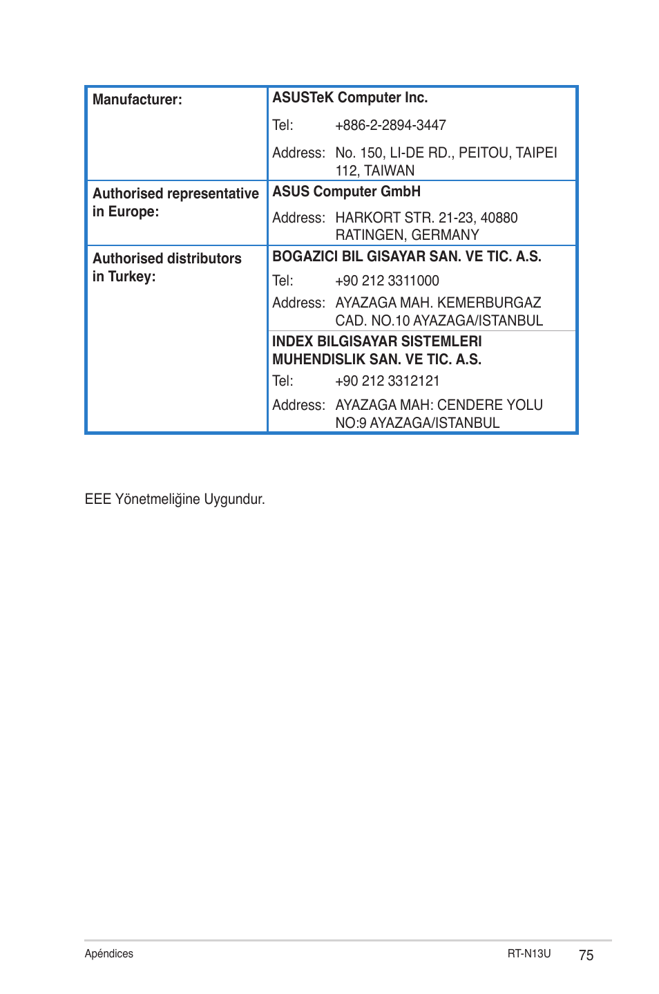 Asus RT-N13U (VER.B1) User Manual | Page 75 / 75