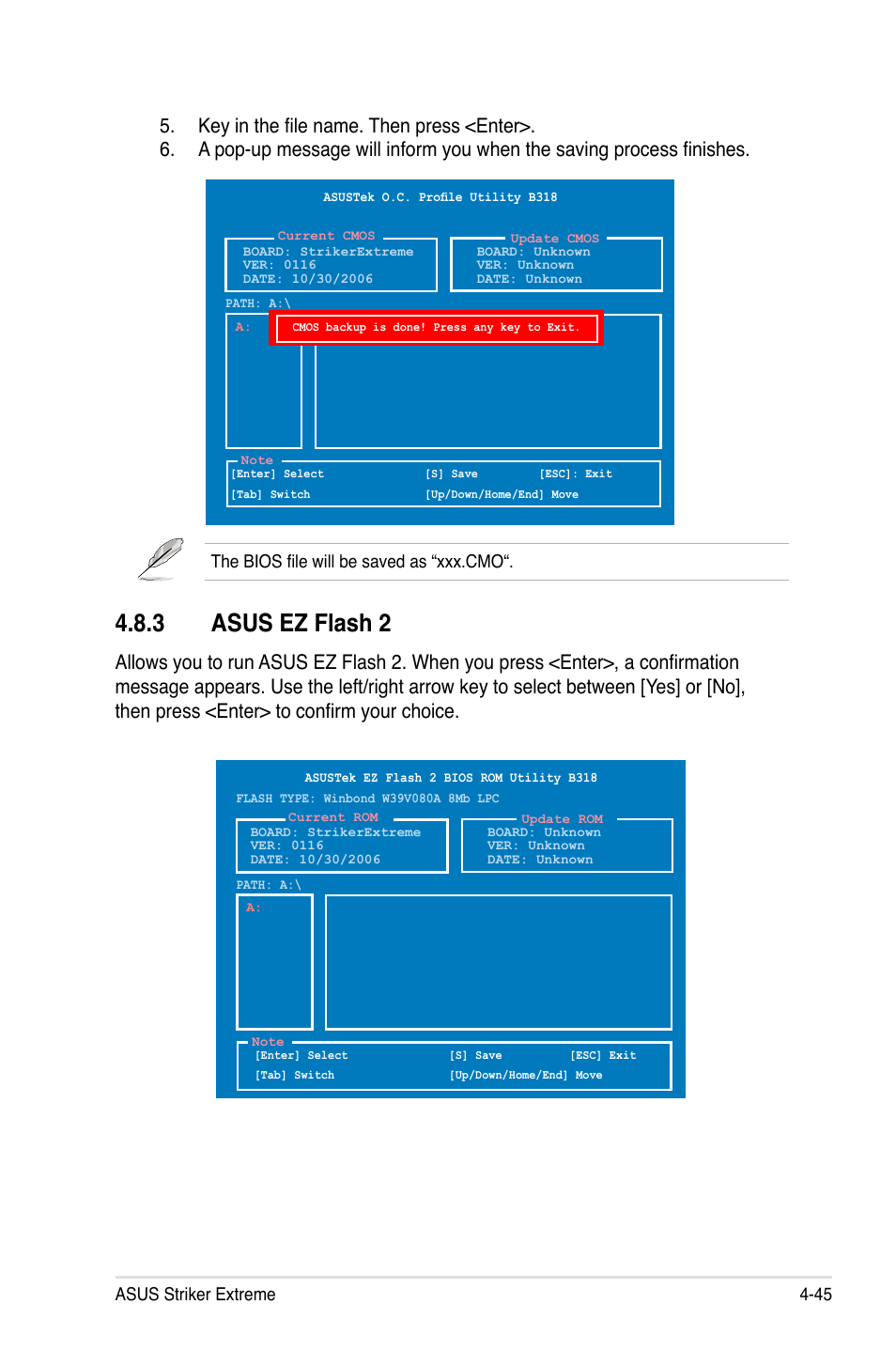 3 asus ez flash 2 | Asus Striker Extreme User Manual | Page 115 / 168