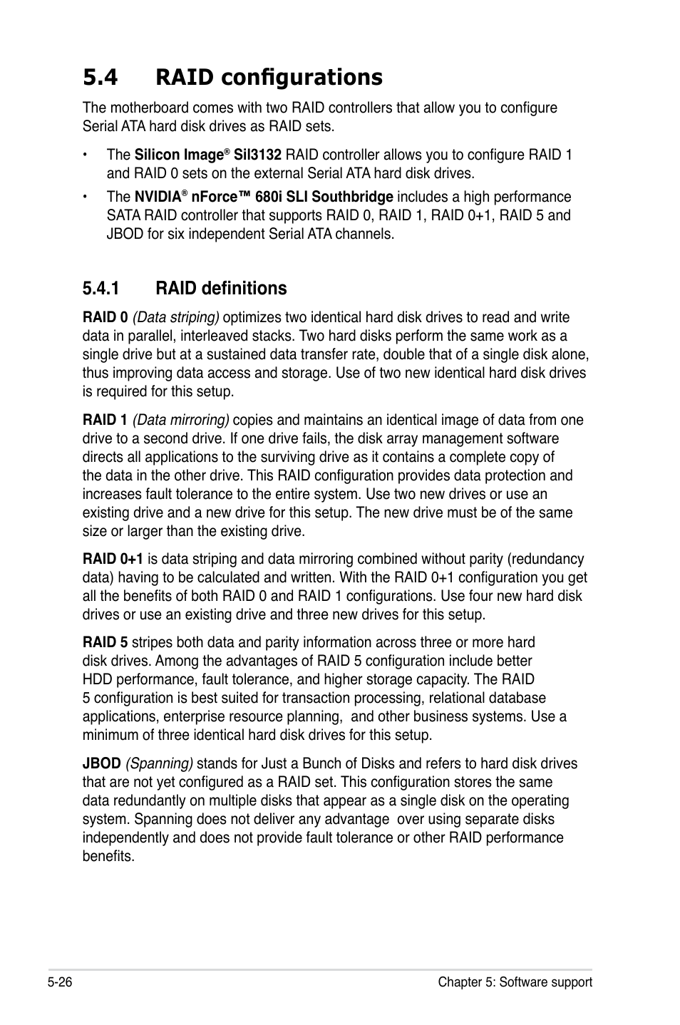 4 raid configurations, 1 raid definitions | Asus Striker Extreme User Manual | Page 144 / 168